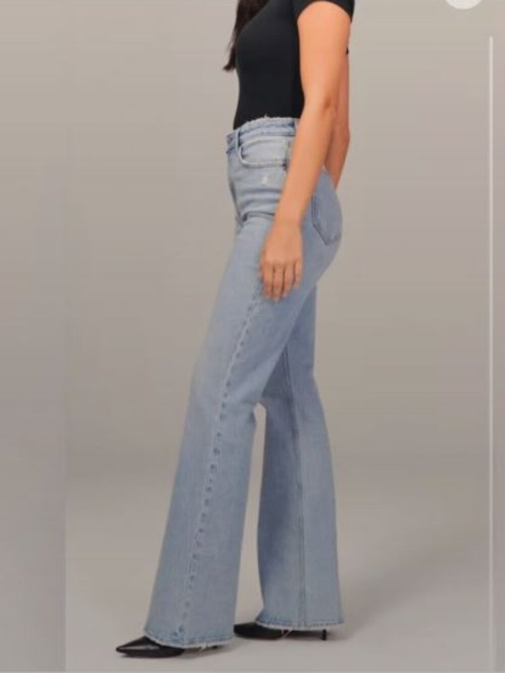 Abercrombie & Fitch Curve Love The Vintage Flare High Rise Jeans - Picture 2 of 7